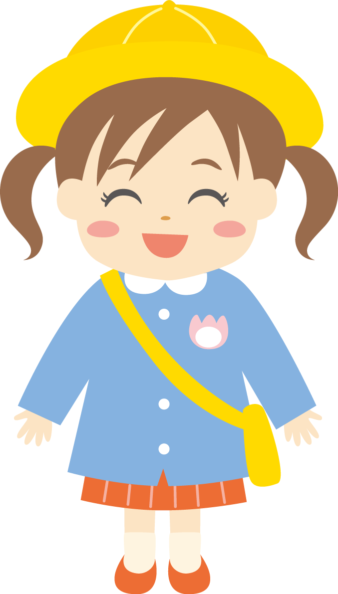 園児 女の子 子供 人物 笑顔イラスト無料 フリー88268に写真・文字を入れる