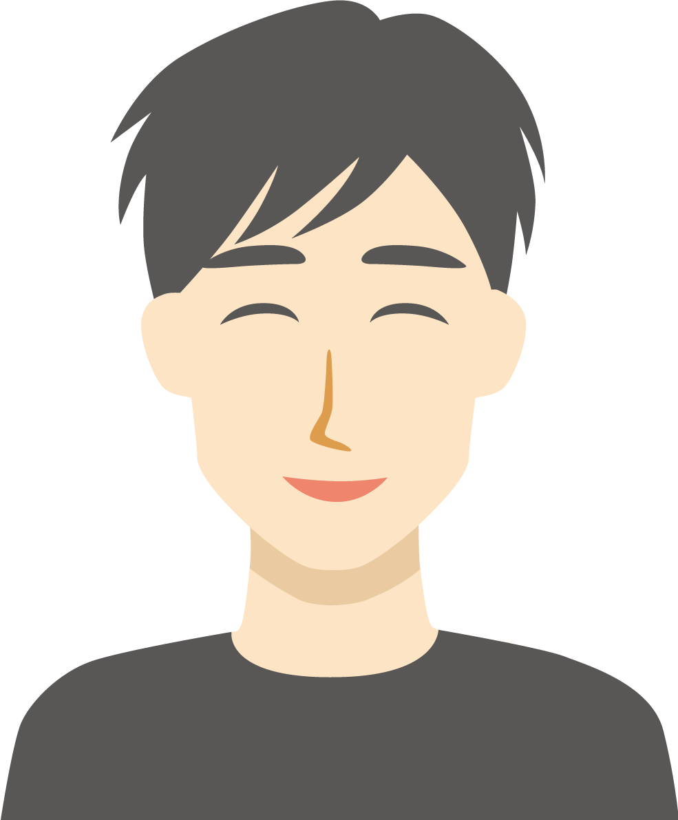 男性 人物 笑顔イラスト無料 フリー88273に写真・文字を入れる