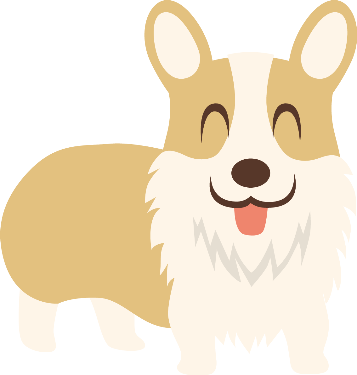 動物 犬 コーギー 笑顔イラスト無料 フリー88274に写真・文字を入れる