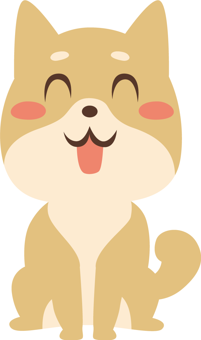 動物 柴犬 笑顔イラスト無料 フリー88284に写真・文字を入れる