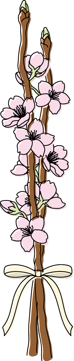桜 枝イラスト無料 フリー88324に写真・文字を入れる