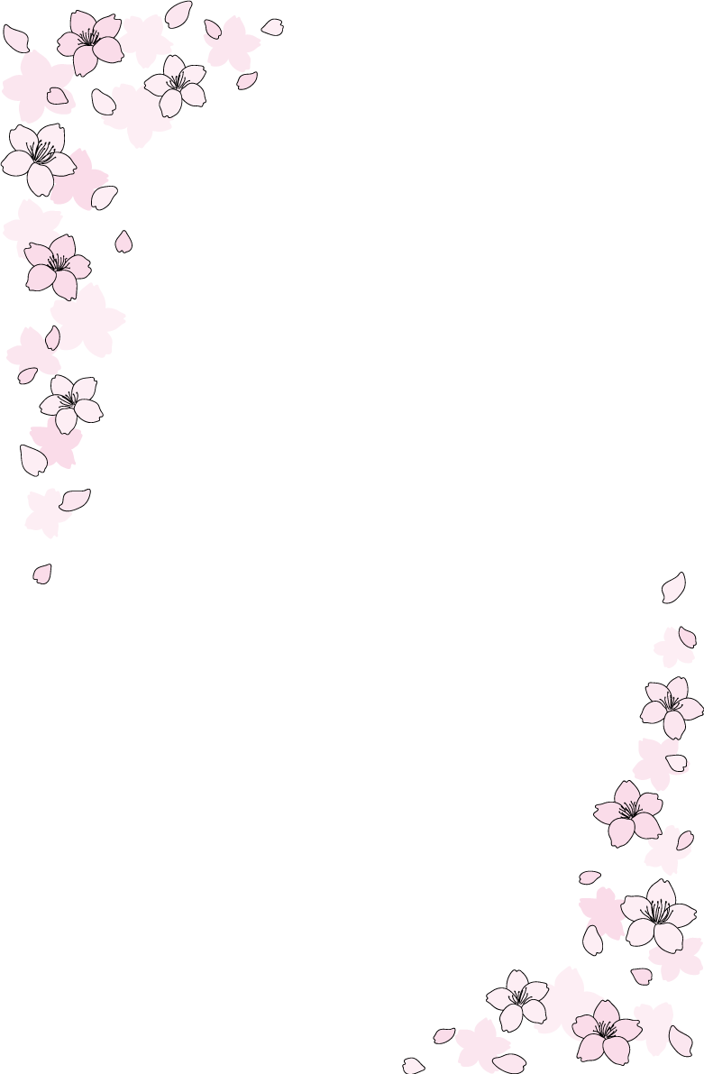 綺麗な桜の角フレーム枠イラスト 縦長方形 無料 フリー88366に写真・文字を入れる