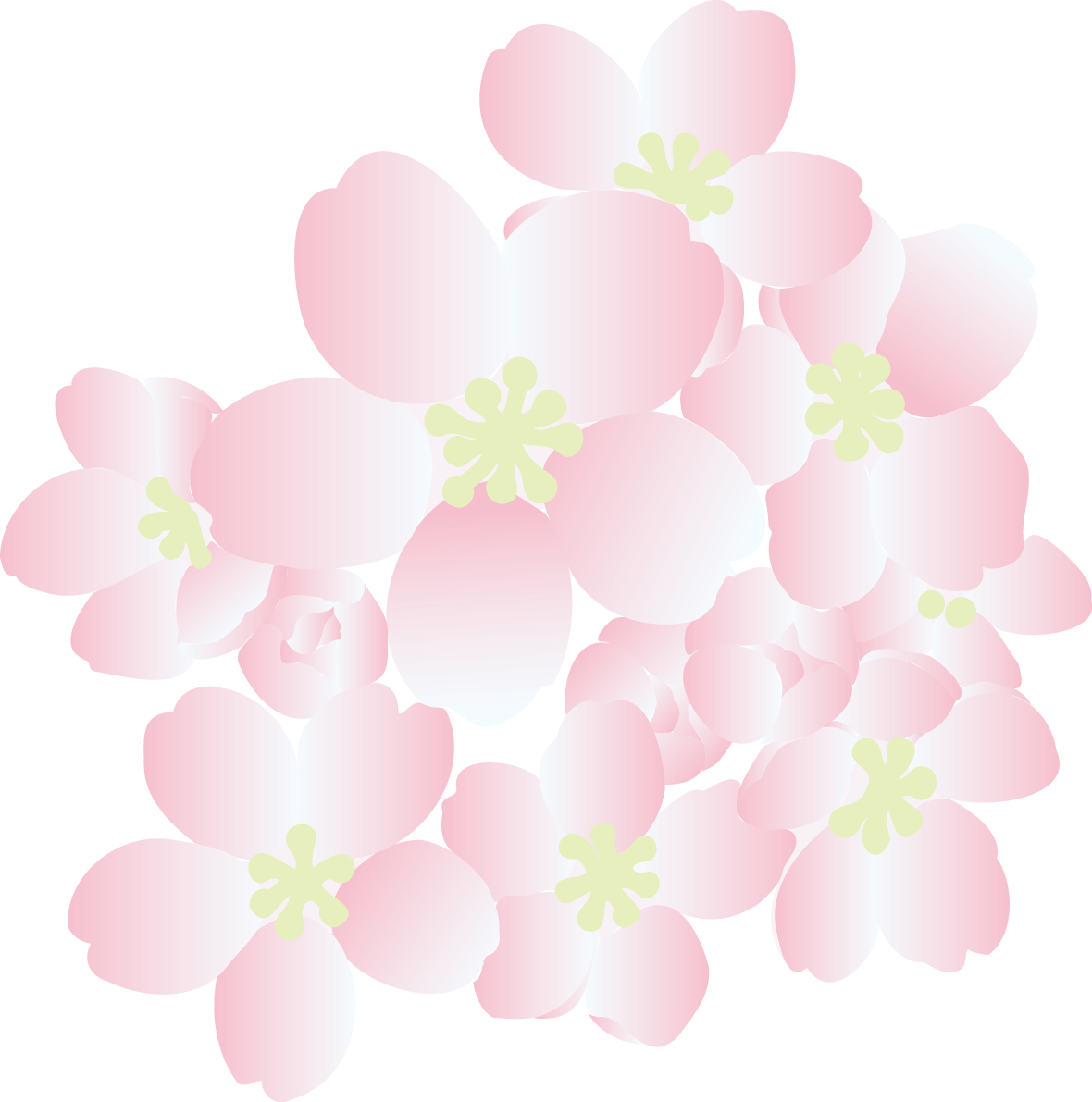 グラデーションピンク色の桜イラスト無料 フリー88370に写真・文字を入れる