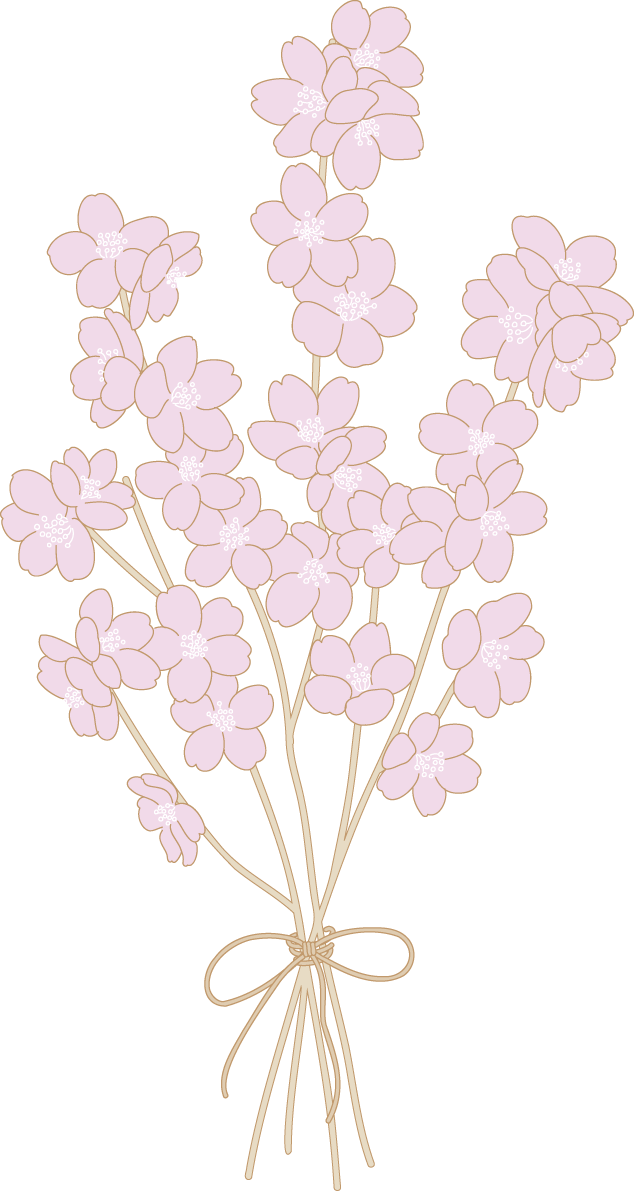 桜の花束イラスト無料 フリー88391に写真・文字を入れる