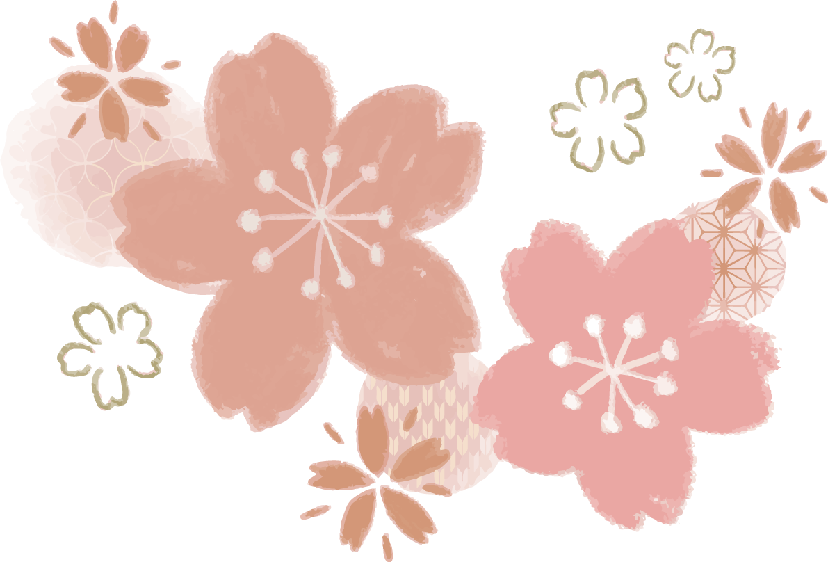 かわいいパステル 手描きの桜イラスト無料 フリー88422に写真・文字を入れる