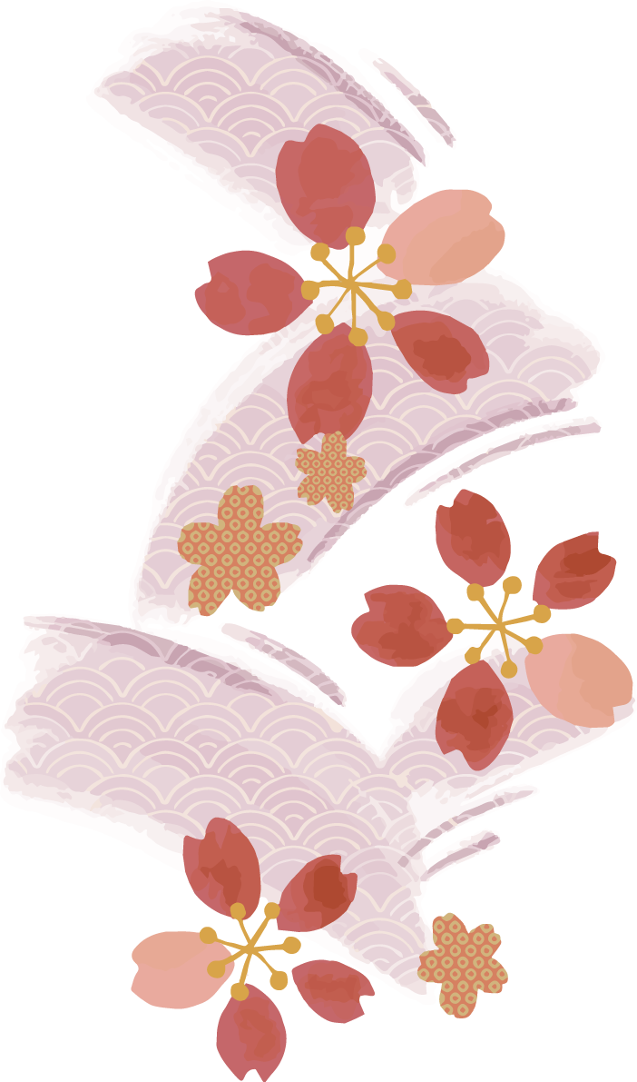 かわいい桜の和風(和柄) イラスト無料 フリー88427に写真・文字を入れる