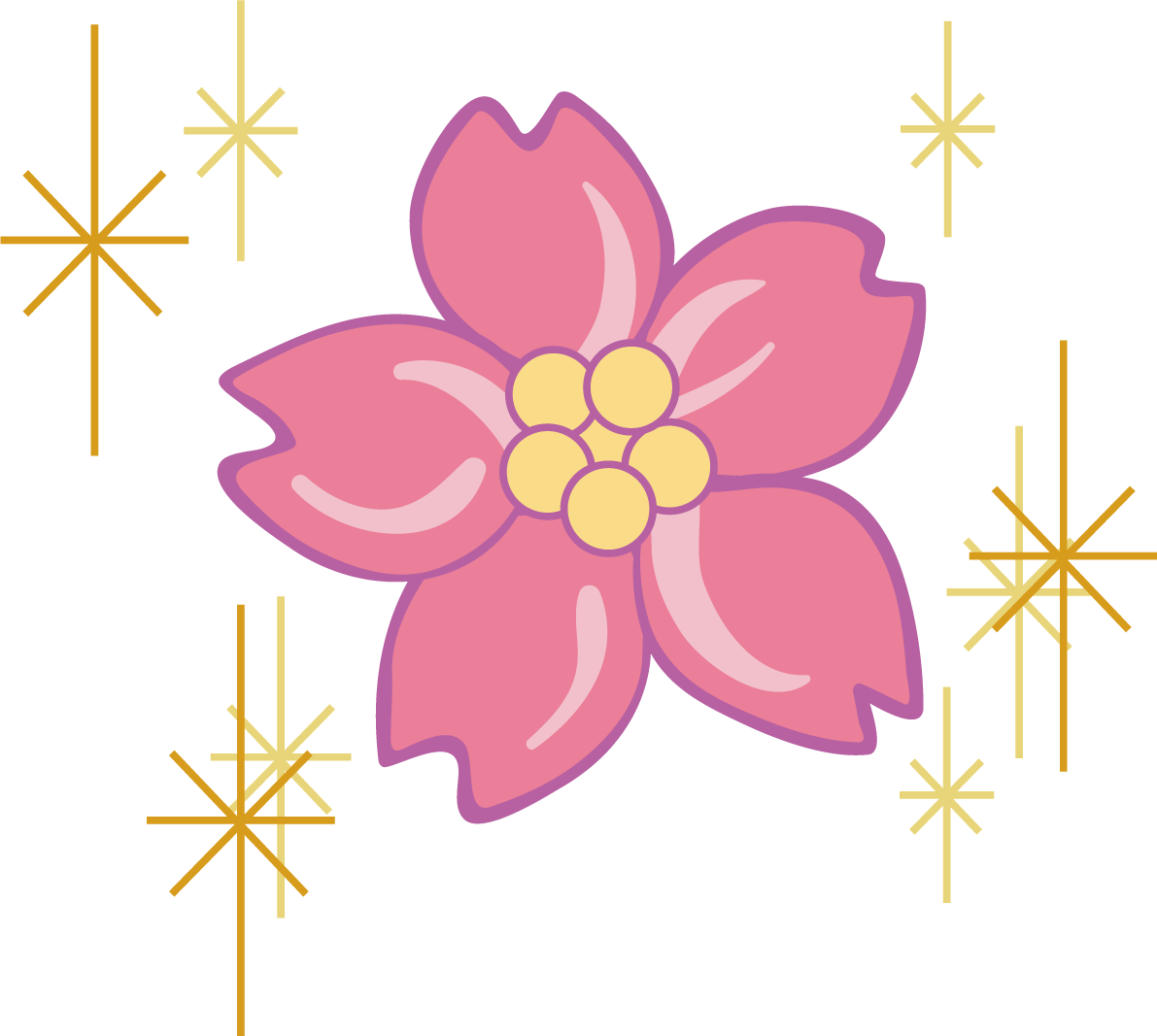 キラキラ桜 イラスト無料 フリー88460に写真・文字を入れる