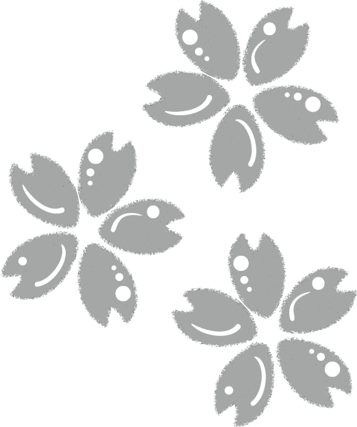 グレー桜 イラスト無料 フリー88461に写真・文字を入れる