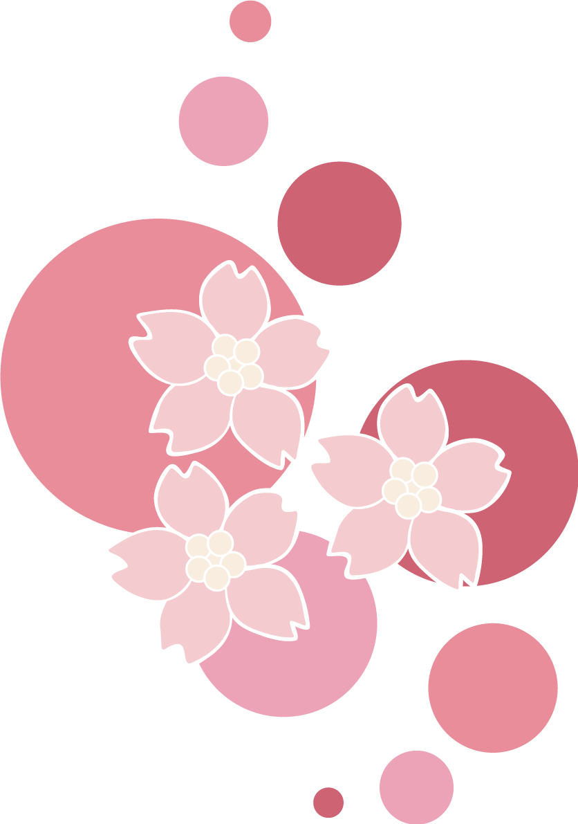 ドット桜柄 イラスト無料 フリー88469に写真・文字を入れる