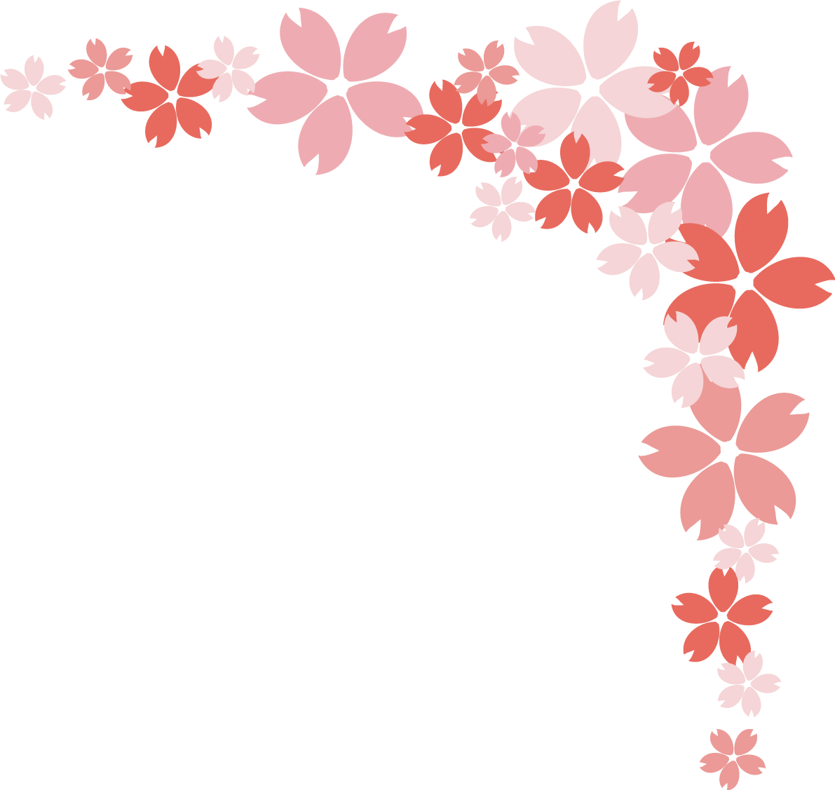 角コーナー用桜柄 イラスト無料 フリー88483に写真・文字を入れる