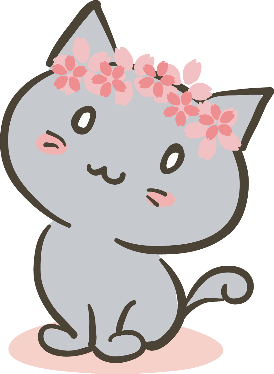 桜かんむり猫 イラスト無料 フリー88488に写真・文字を入れる