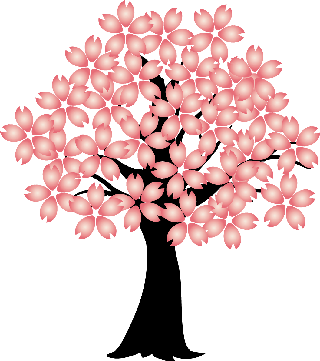 桜の木 イラスト無料 フリー88489に写真・文字を入れる