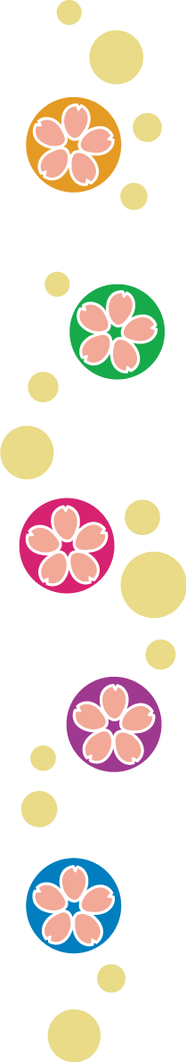 縦ラインドット和風 桜イラスト無料 フリー88496に写真・文字を入れる