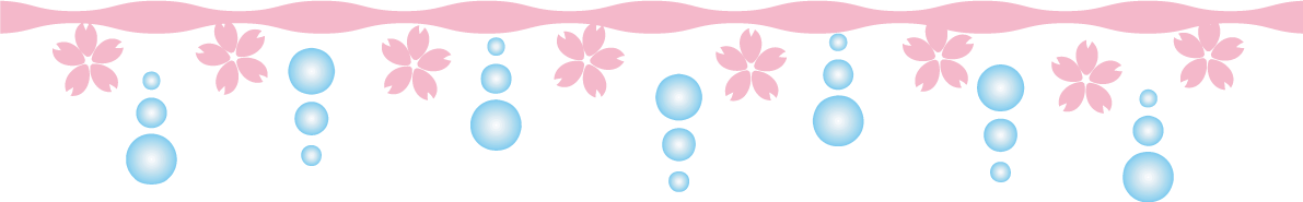 上部用水泡と桜 イラスト無料 フリー88499に写真・文字を入れる