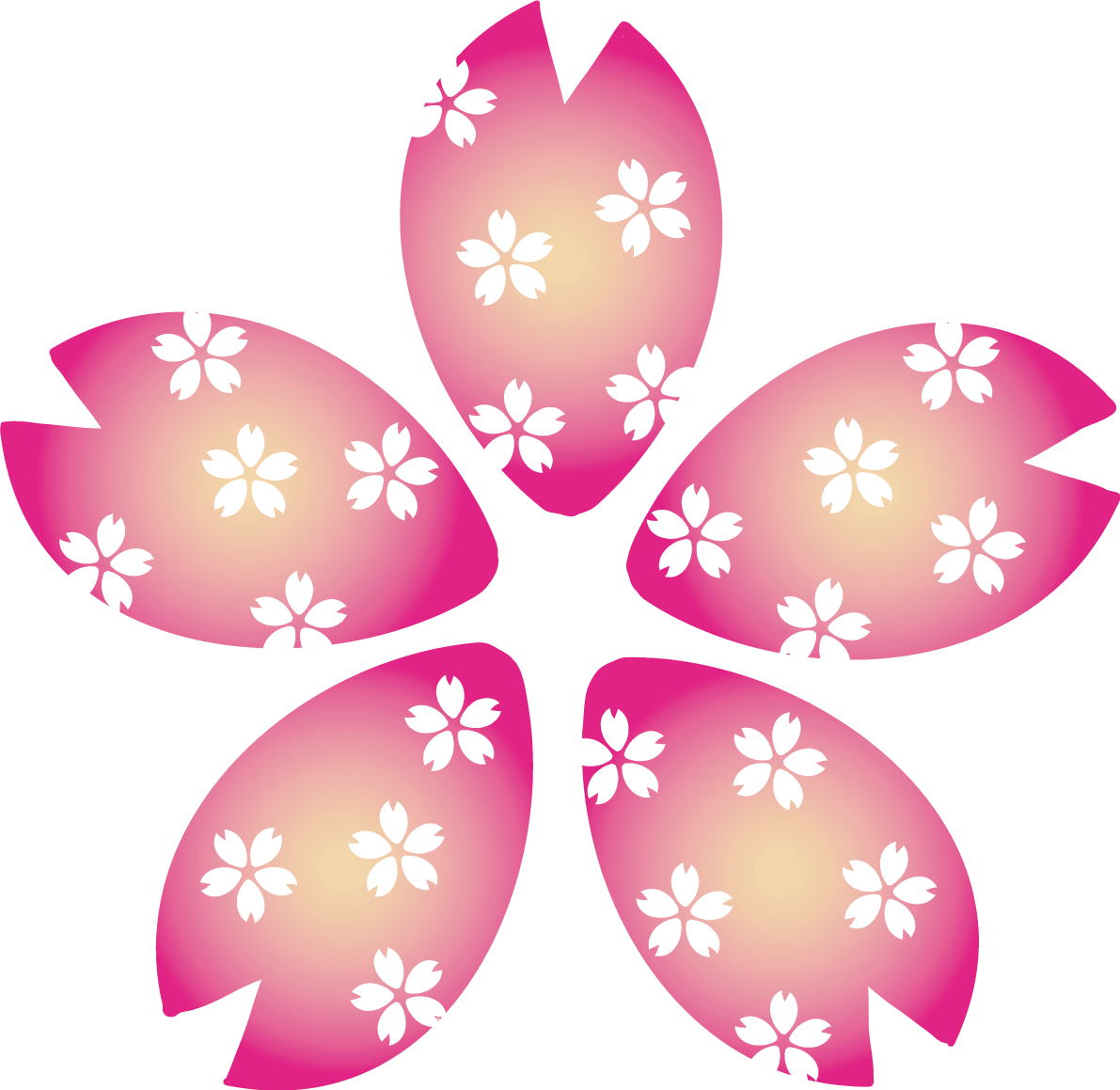 大きめ濃いピンク桜 イラスト無料 フリー88501に写真・文字を入れる