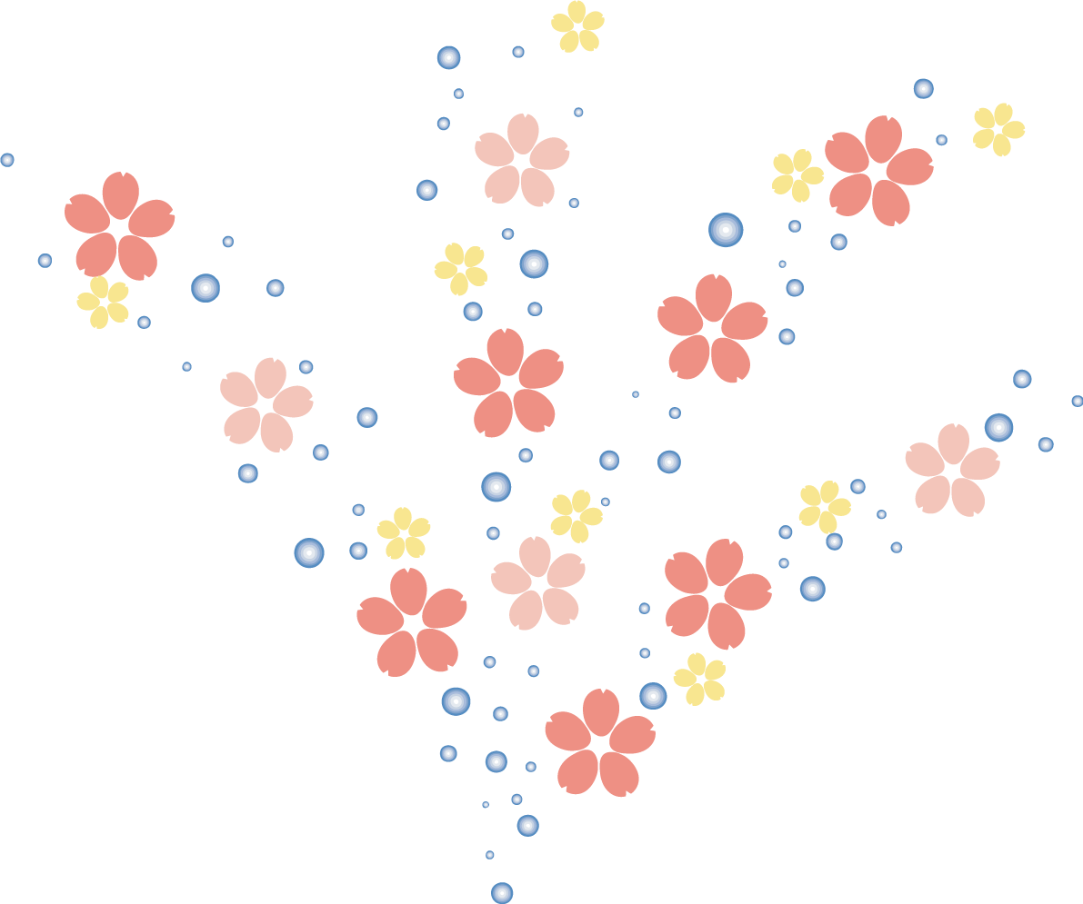 弾ける桜 イラスト無料 フリー88502に写真・文字を入れる