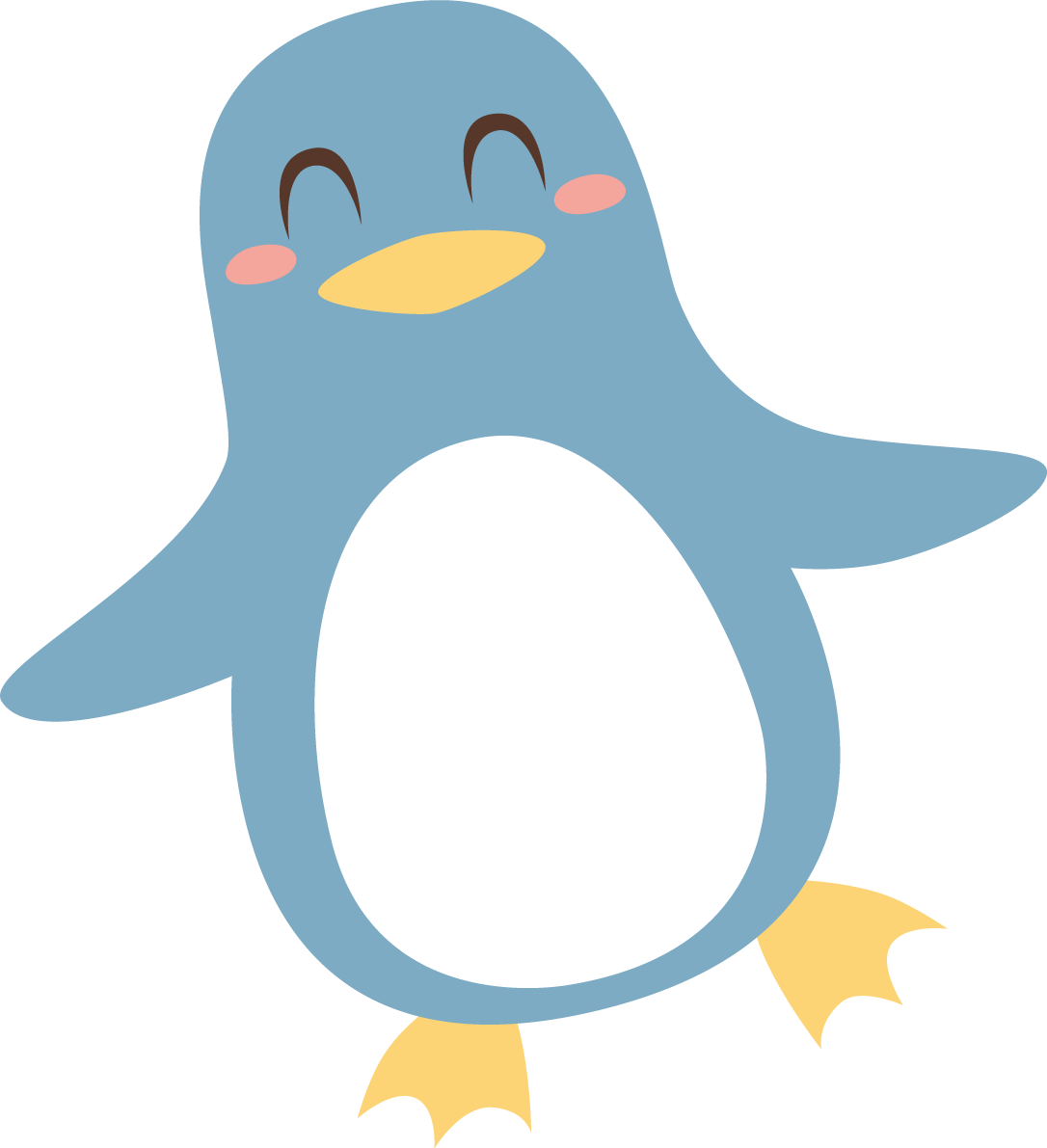 動物 ペンギン 笑顔イラスト無料 フリー88517に写真・文字を入れる