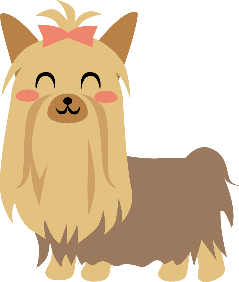 動物 犬 ヨークシャー 笑顔イラスト無料 フリー88521に写真・文字を入れる
