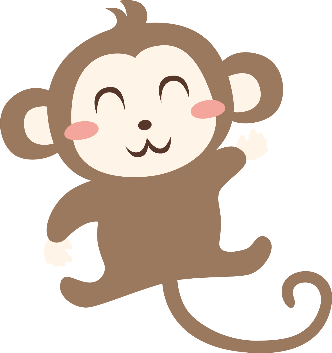 動物 猿 笑顔イラスト無料 フリー88524に写真・文字を入れる