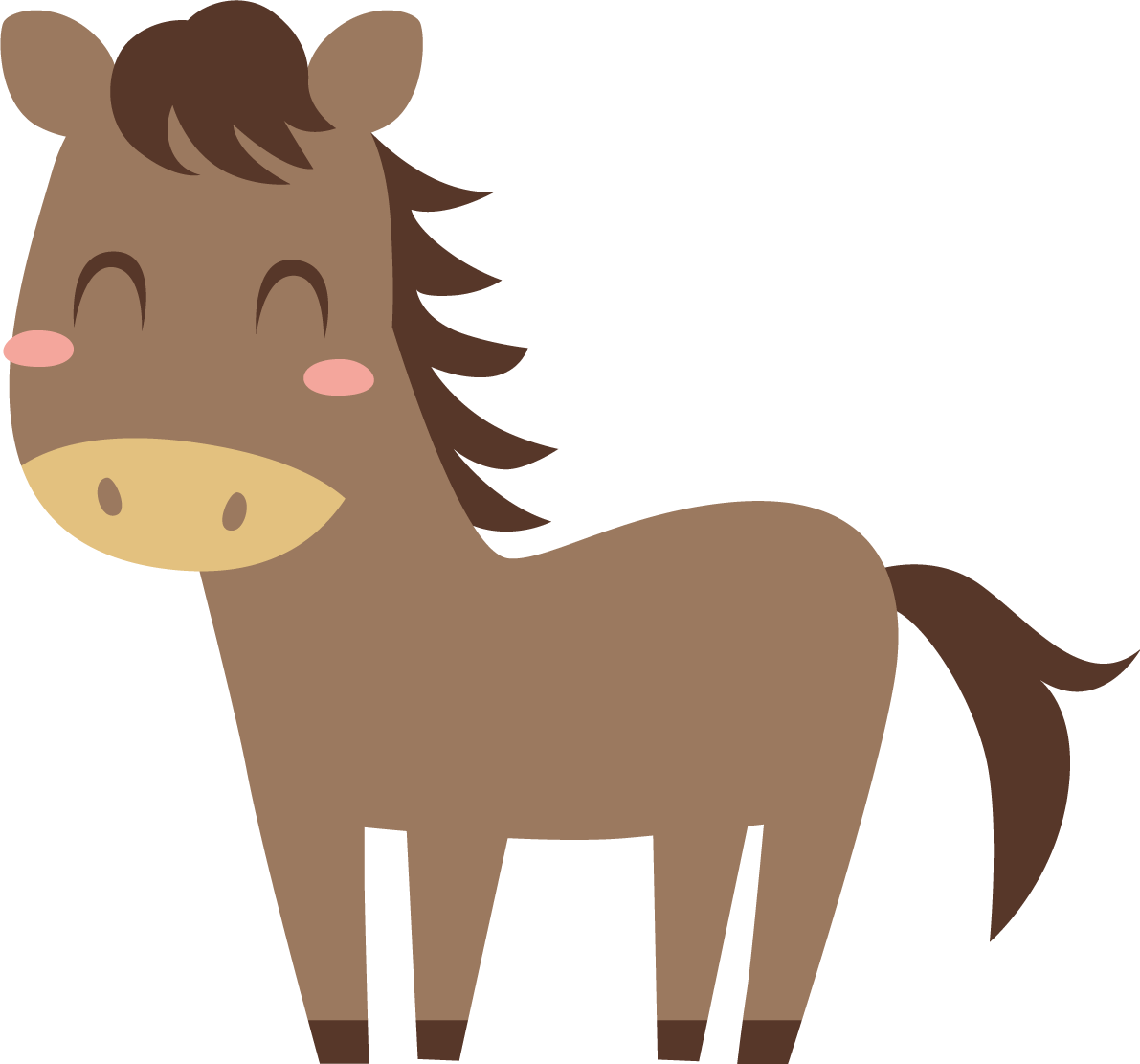 動物 馬 笑顔イラスト無料 フリー88531に写真・文字を入れる