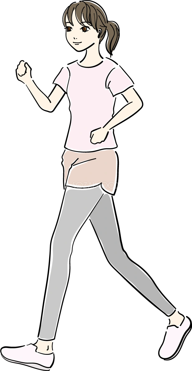 ウォーキング ダイエットイラスト 女性 人物 無料 フリー88559