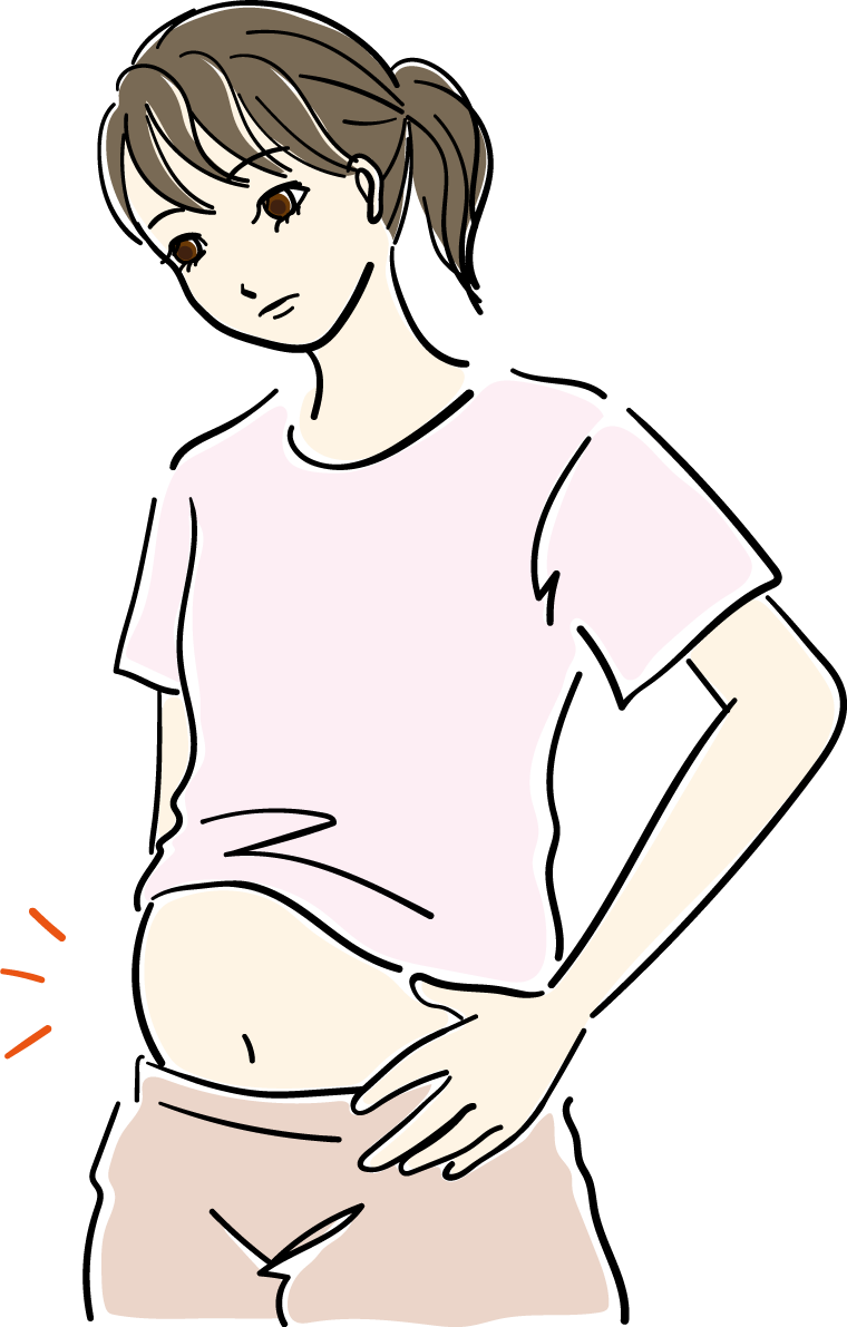 お腹(ウエスト)_ダイエットイラスト 女性 人物 無料 フリー88563に写真・文字を入れる
