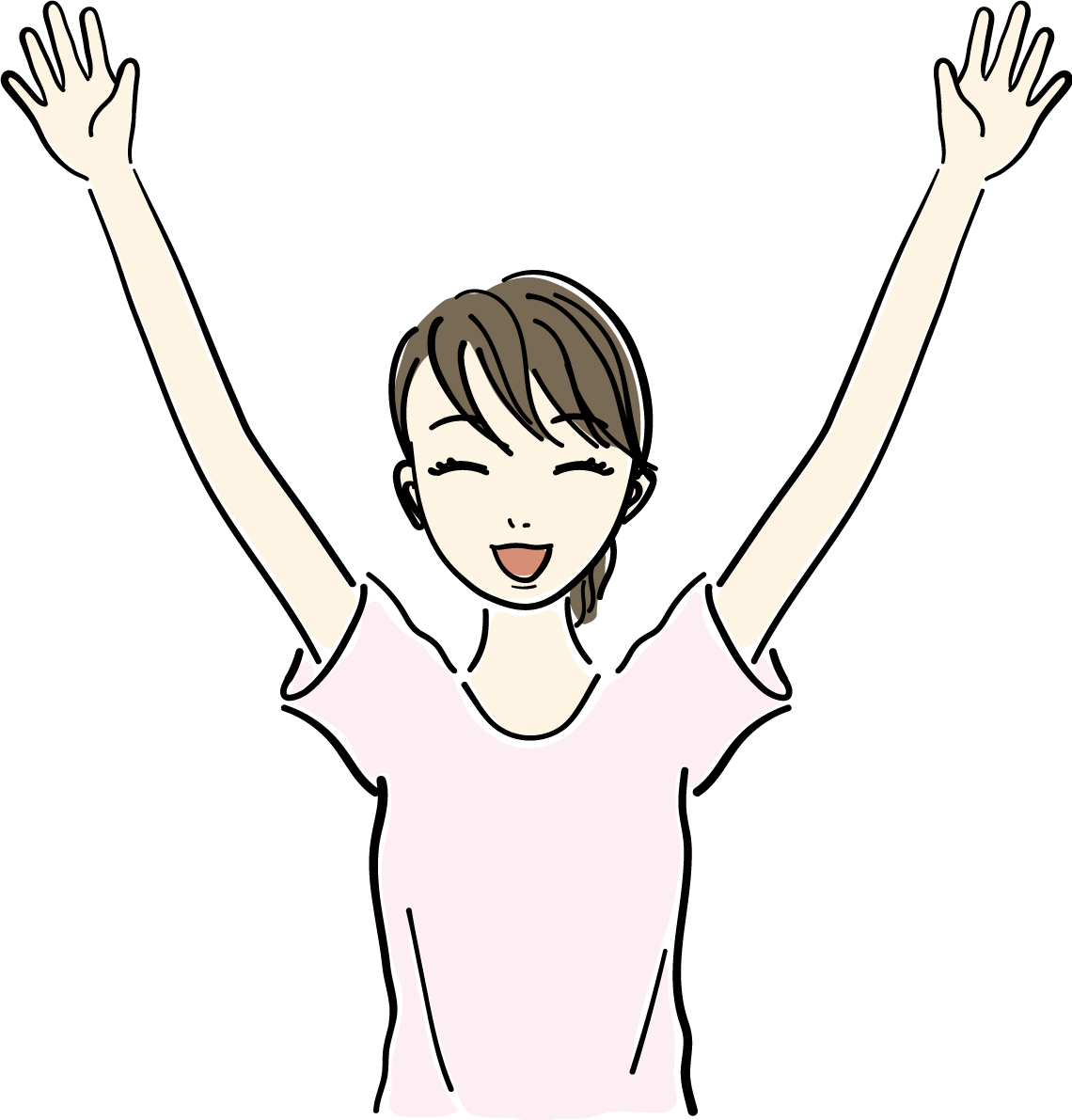 成功_ダイエットイラスト 女性 人物 無料 フリー88568に写真・文字を入れる
