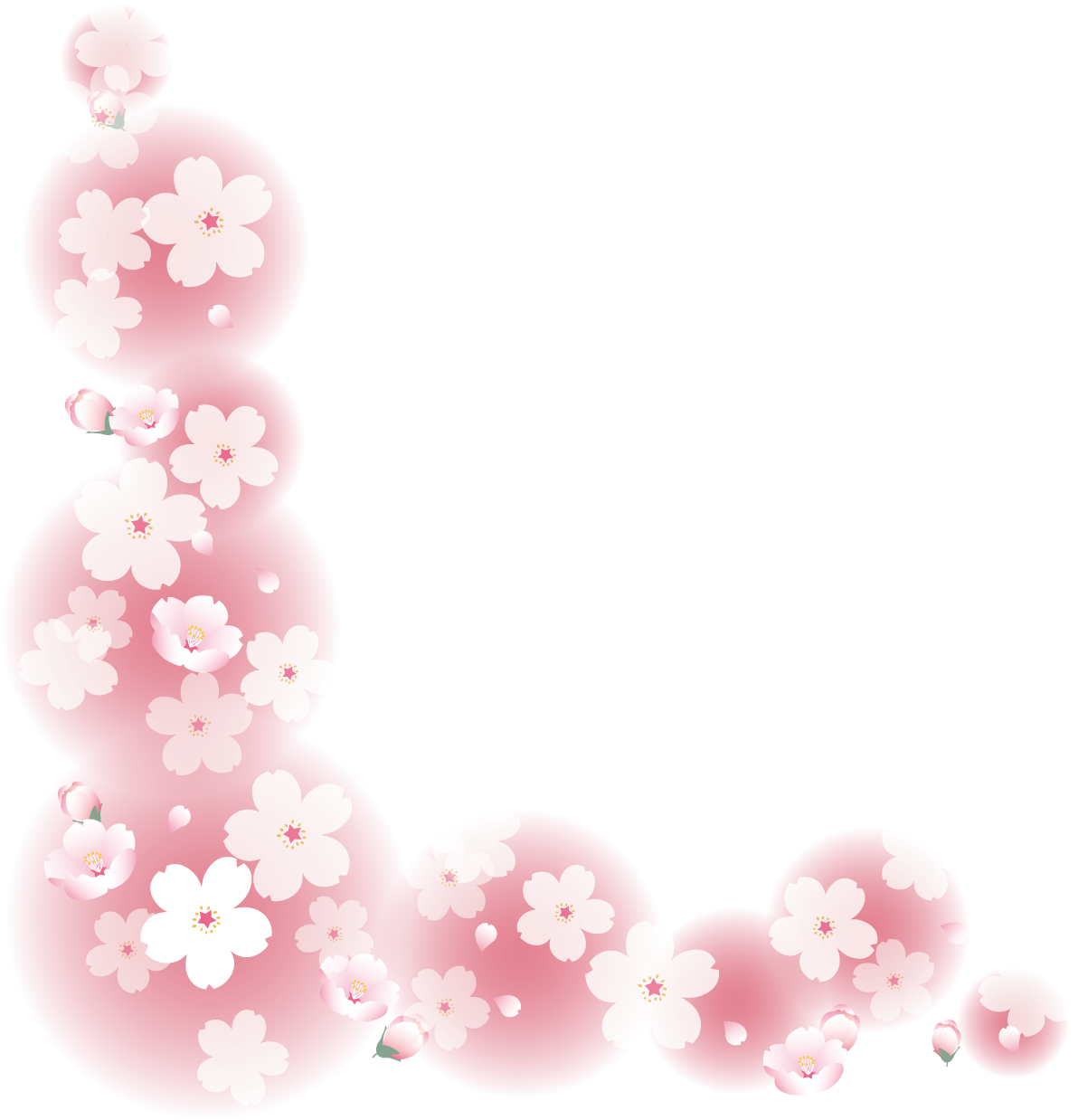 角 桜イラスト無料 フリー88616に写真・文字を入れる