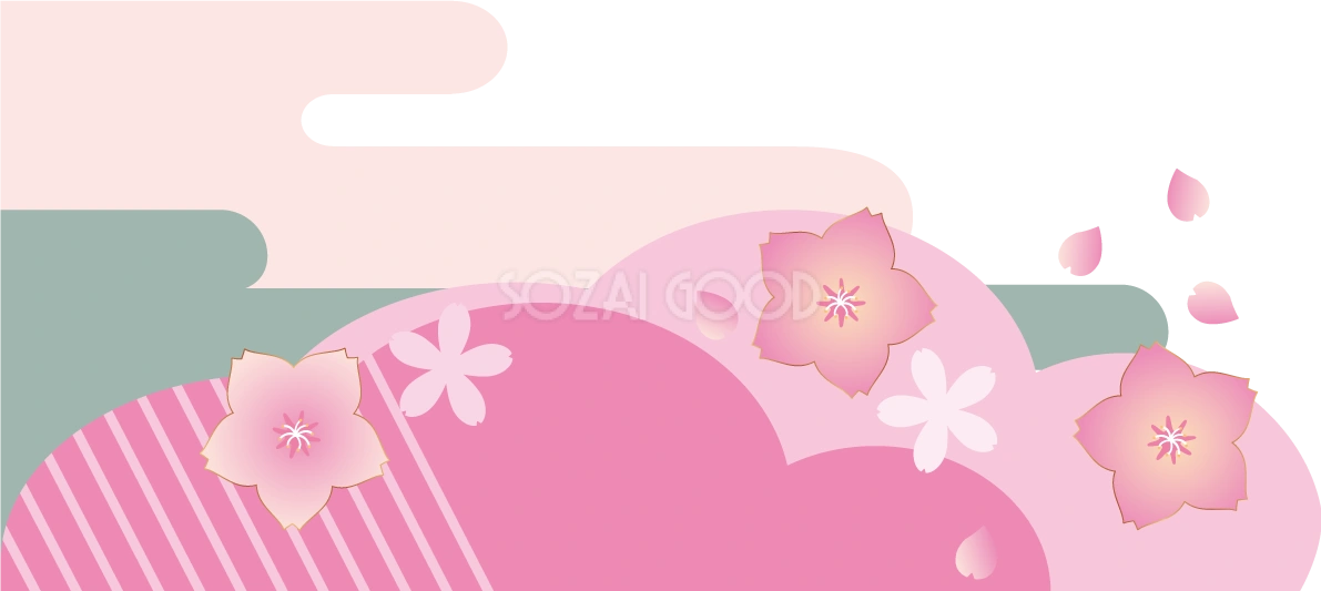 和風背景 桜イラスト無料 フリー88653
