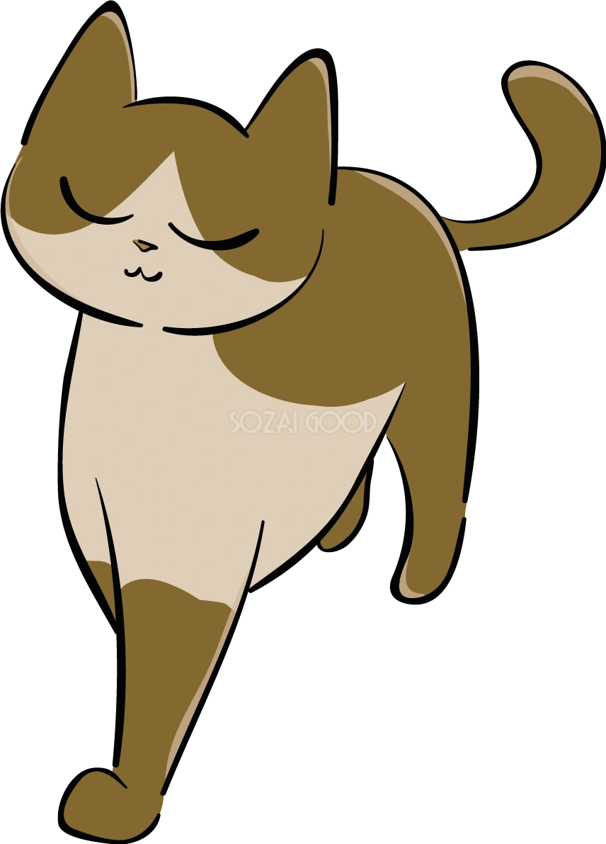 かわいい猫イラスト おすまし 無料 フリー88661