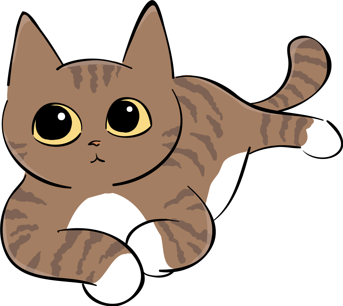 かわいい茶トラ猫イラスト くつろぎ 無料 フリー88665に写真・文字を入れる