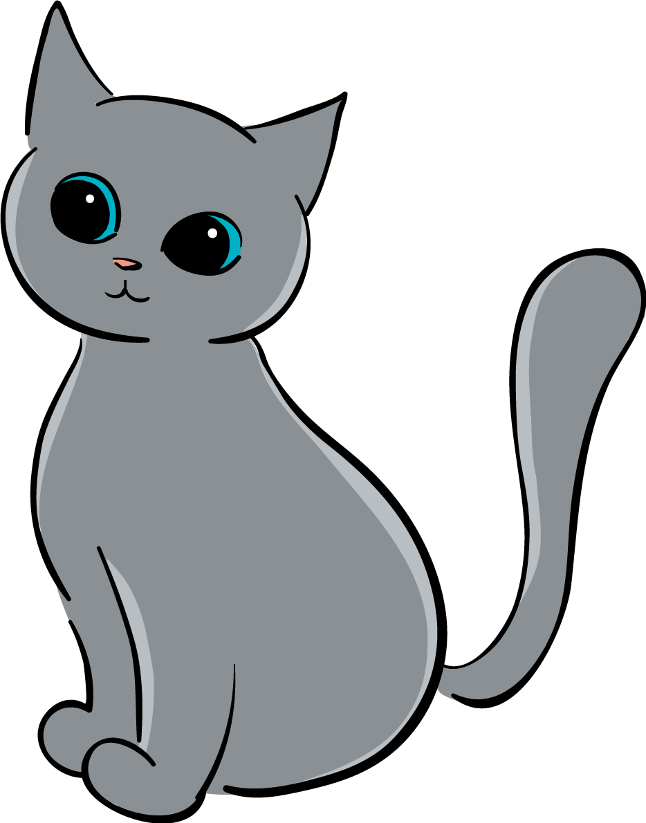 かわいい猫イラスト グレー 無料 フリー88668に写真・文字を入れる
