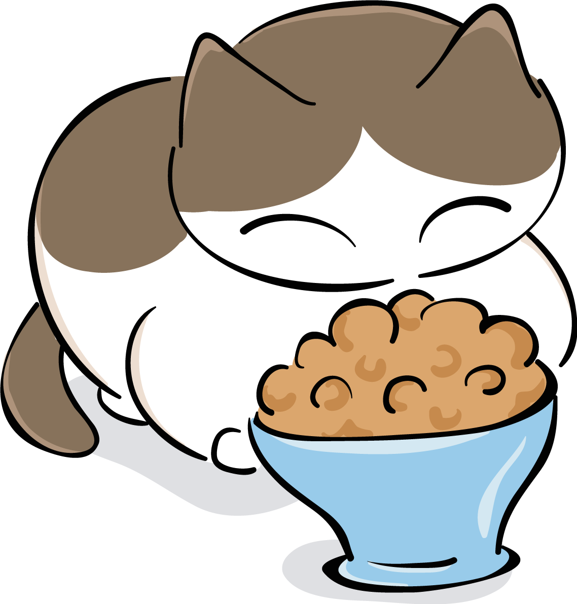 かわいい猫イラスト ごはん 無料 フリー88669に写真・文字を入れる