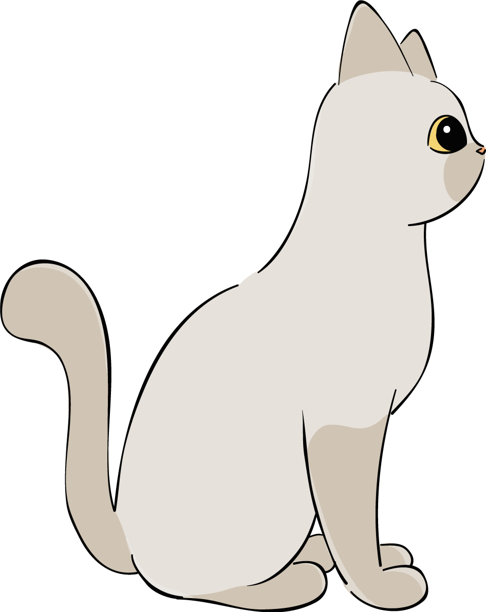 かわいいシャム猫イラスト 右向き 無料 フリー88676に写真・文字を入れる