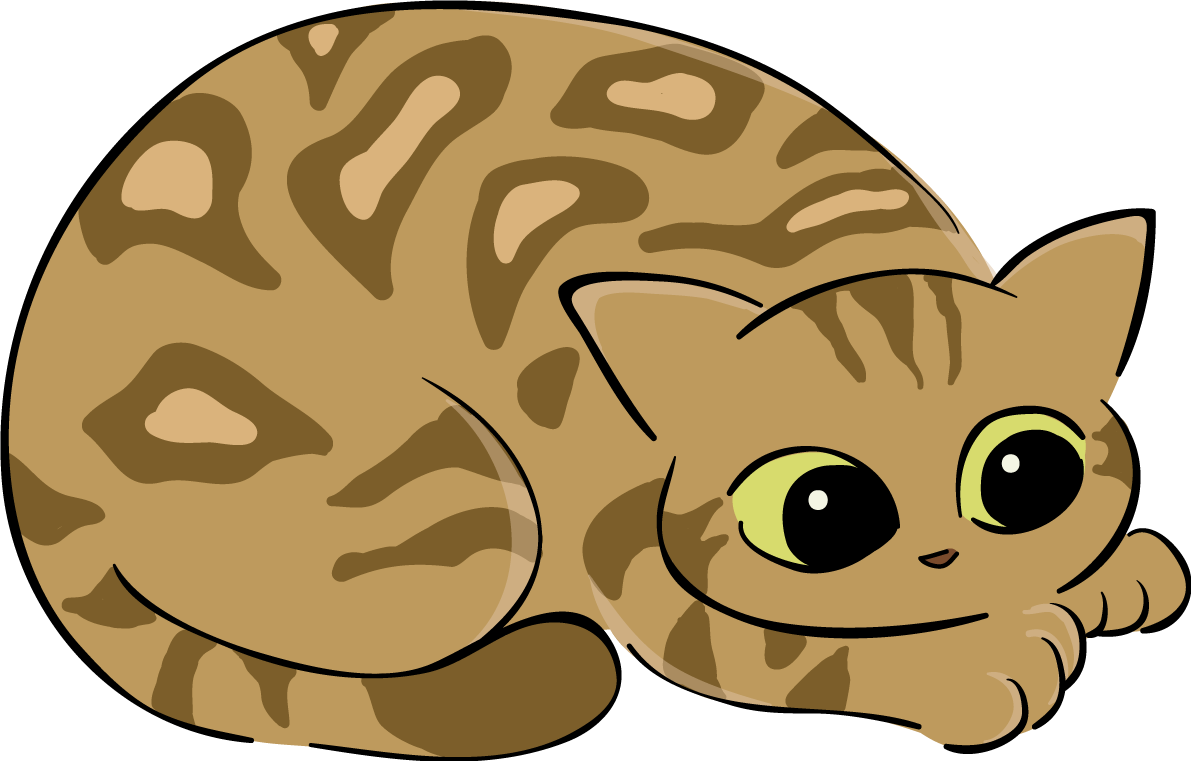 かわいい茶トラ猫イラスト 丸まる 無料 フリー88677に写真・文字を入れる