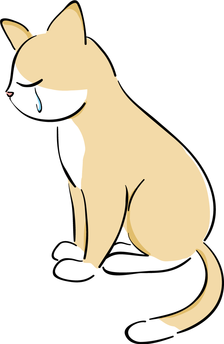 かわいい猫イラスト 泣く 無料 フリー88680に写真・文字を入れる