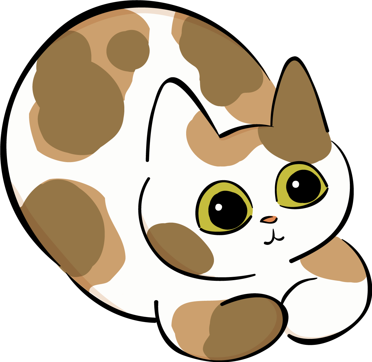 かわいい猫イラスト 香箱座り 無料 フリー88685に写真・文字を入れる