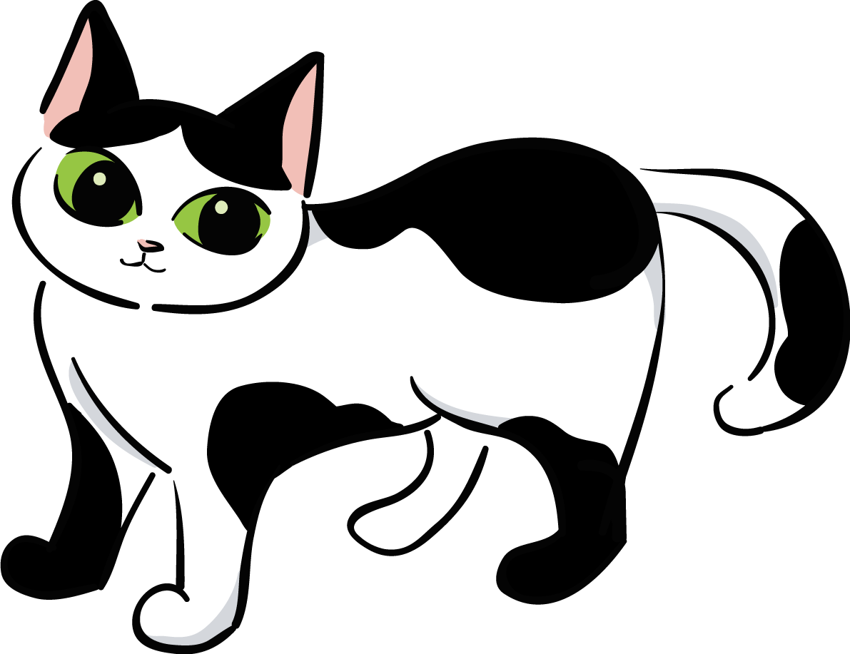 かわいい猫イラスト 黒ブチ 無料 フリー88686に写真・文字を入れる