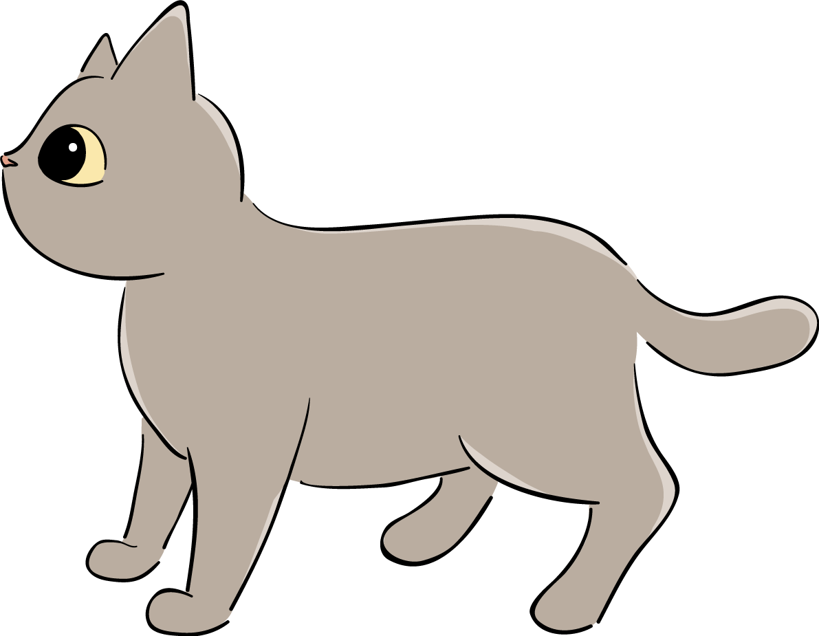 かわいい猫イラスト 左向き 無料 フリー88687に写真・文字を入れる