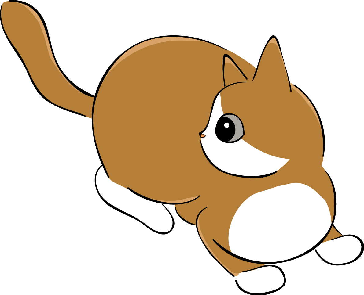 かわいい猫イラスト 振り向く 無料 フリー88693に写真・文字を入れる