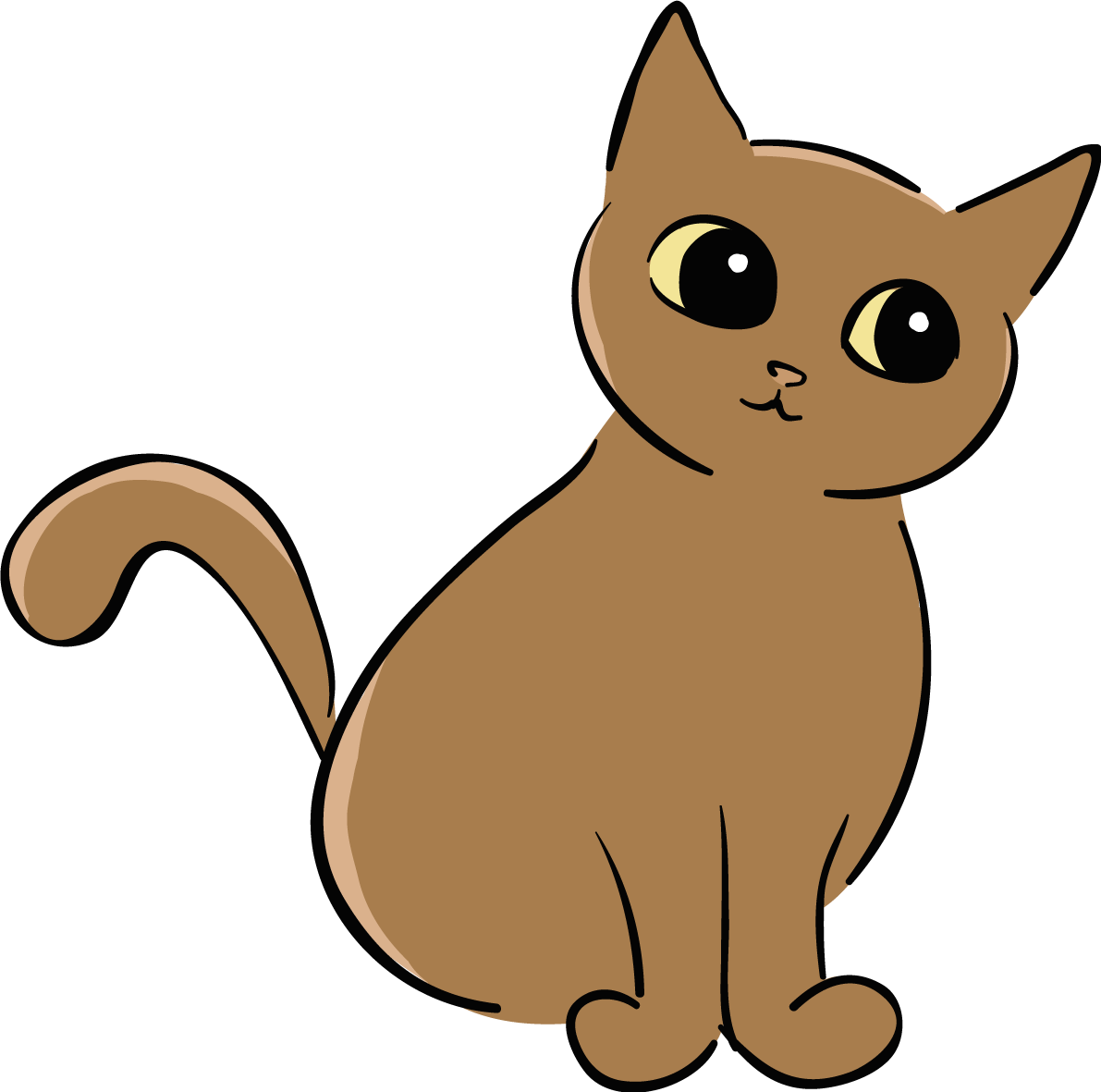 かわいい猫イラスト 茶色 無料 フリー88698に写真・文字を入れる