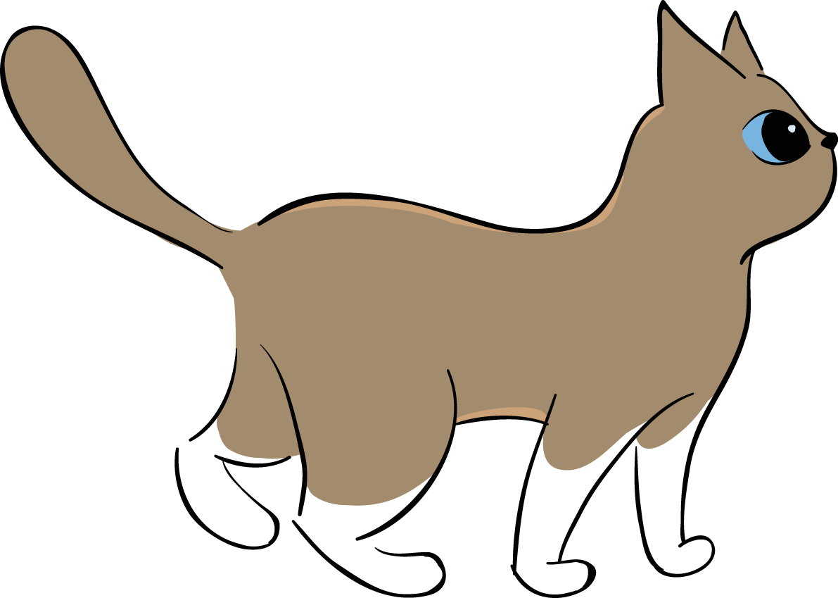 かわいい猫イラスト 歩く 無料 フリー88705に写真・文字を入れる