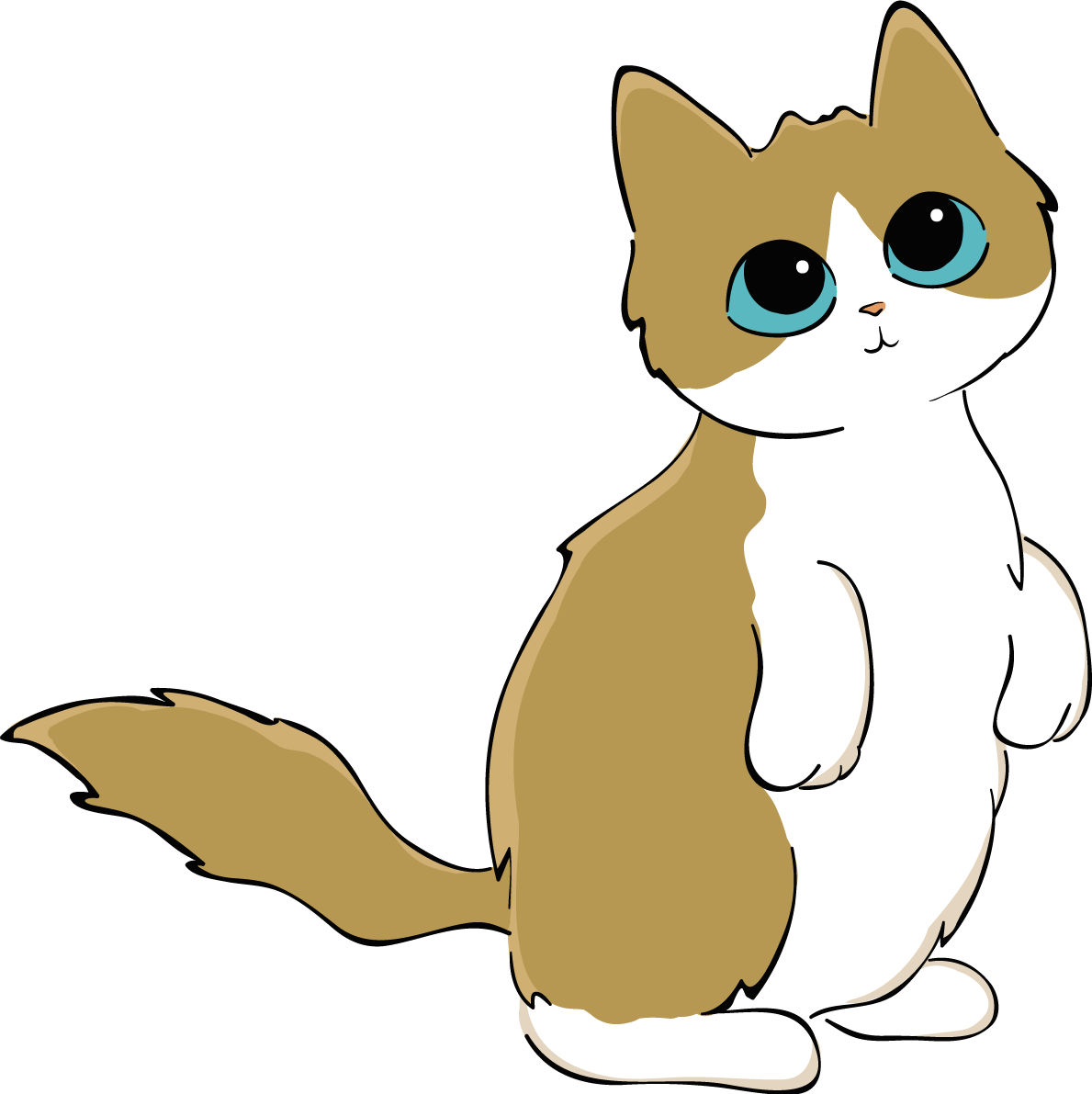 かわいい猫イラスト 立ち上がる 無料 フリー88707に写真・文字を入れる