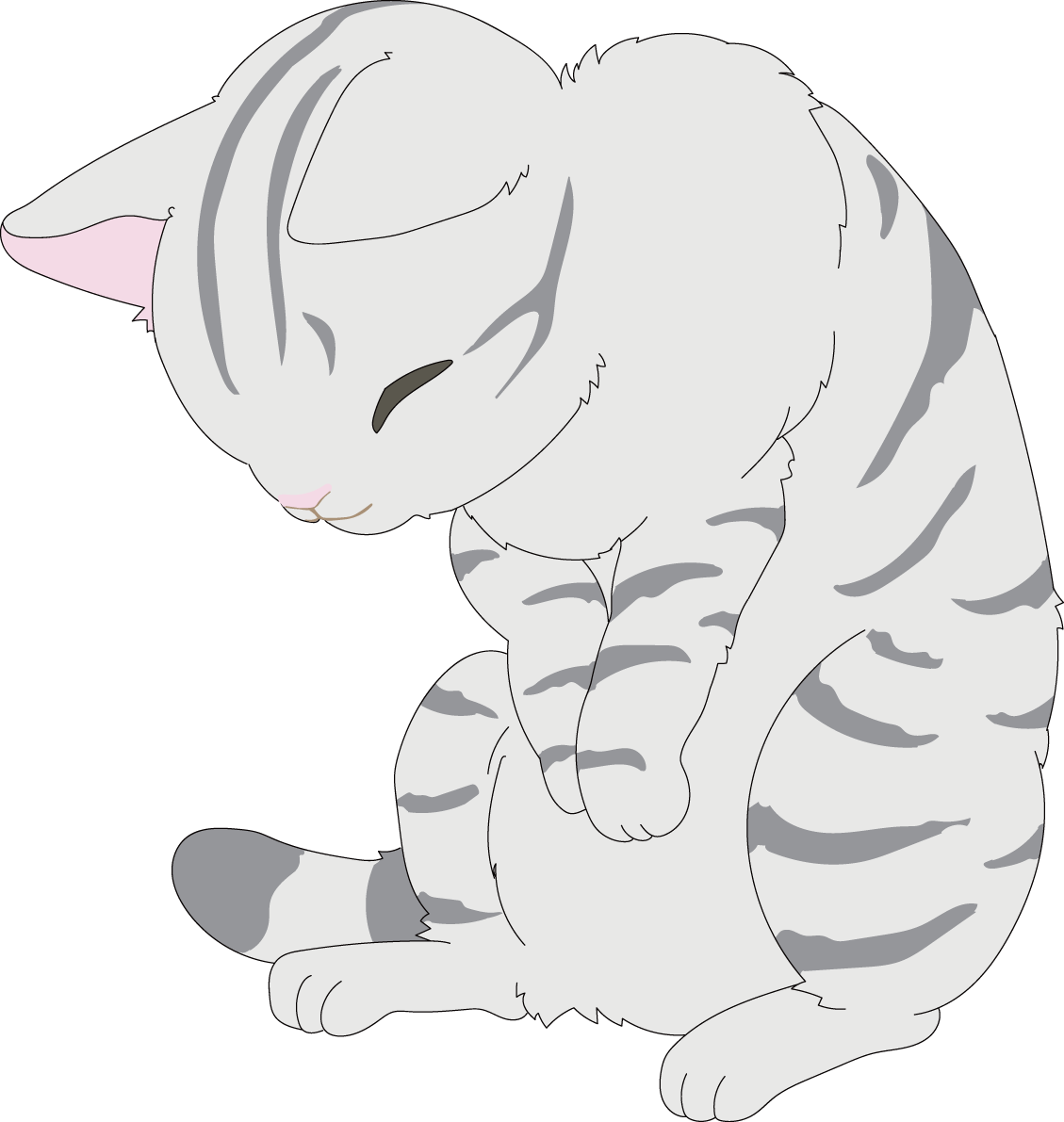 お辞儀 かわいいグレートラ猫イラスト無料 フリー88715に写真・文字を入れる