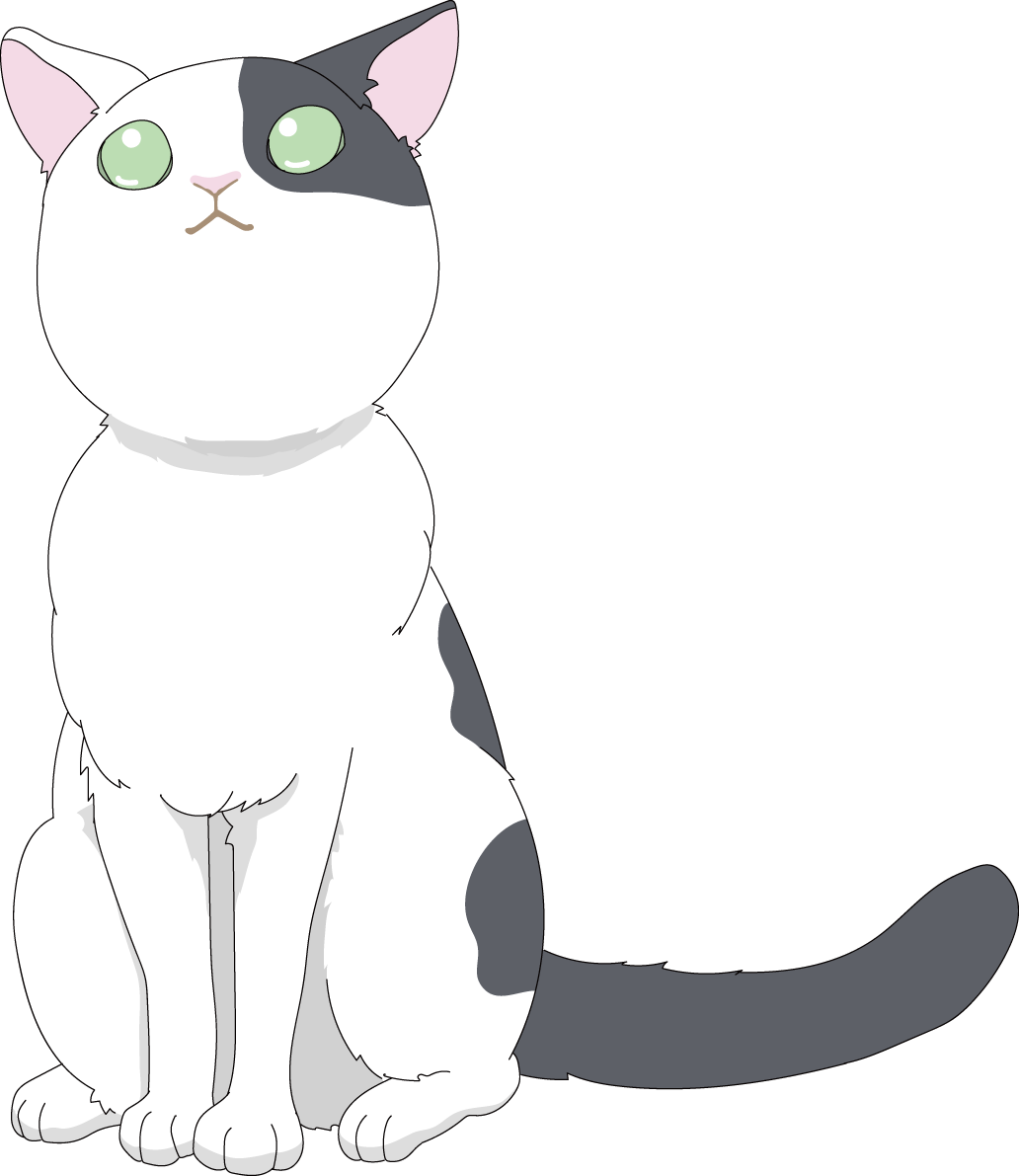 見上る かわいい猫イラスト無料 フリー88735に写真・文字を入れる