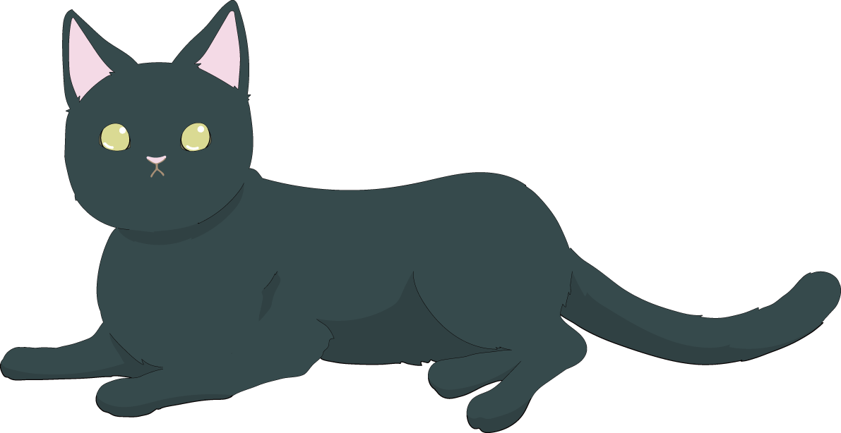 黒猫座る かわいい猫イラスト無料 フリー88738に写真・文字を入れる