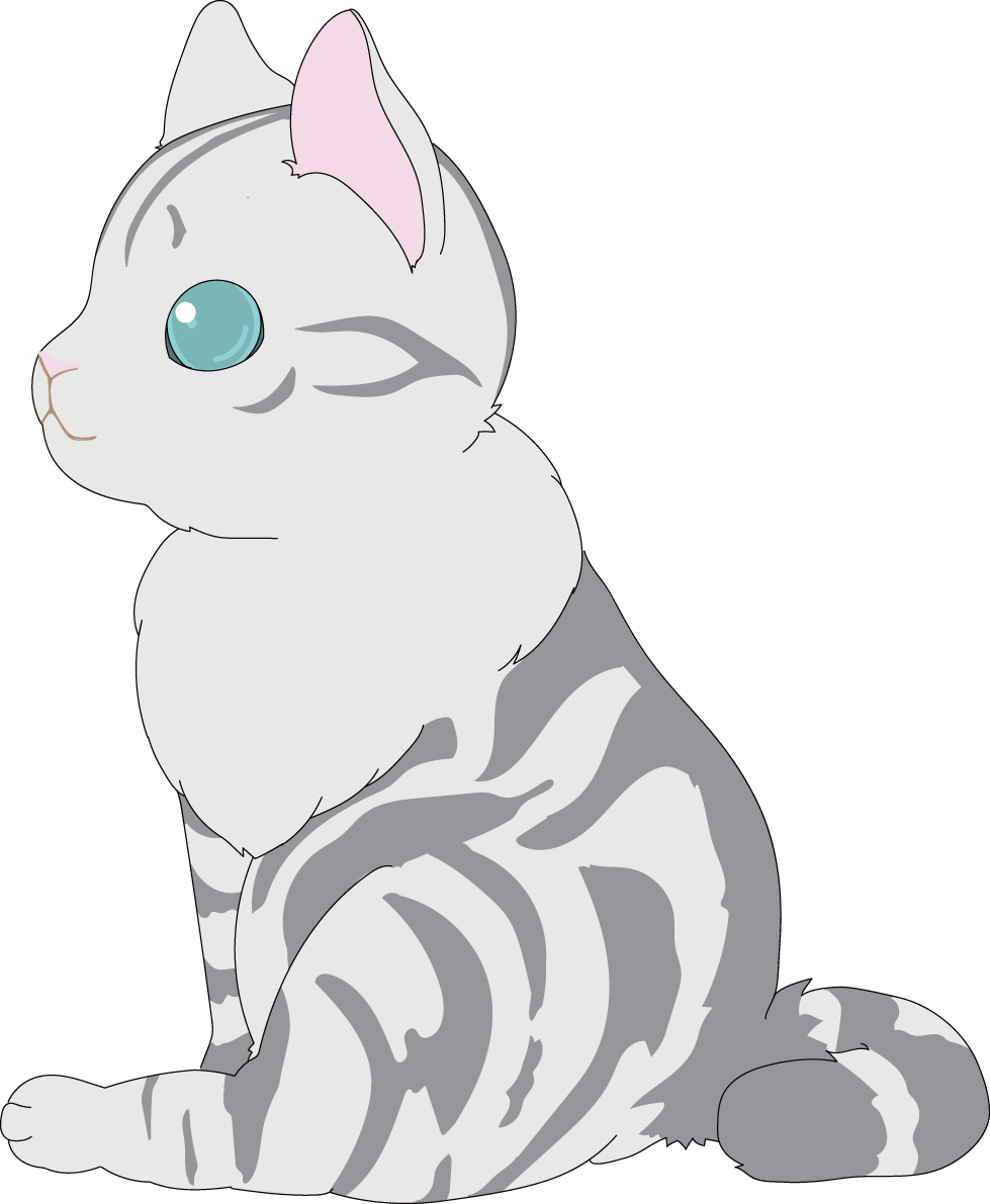 座る かわいいグレートラ猫イラスト無料 フリー88739に写真・文字を入れる