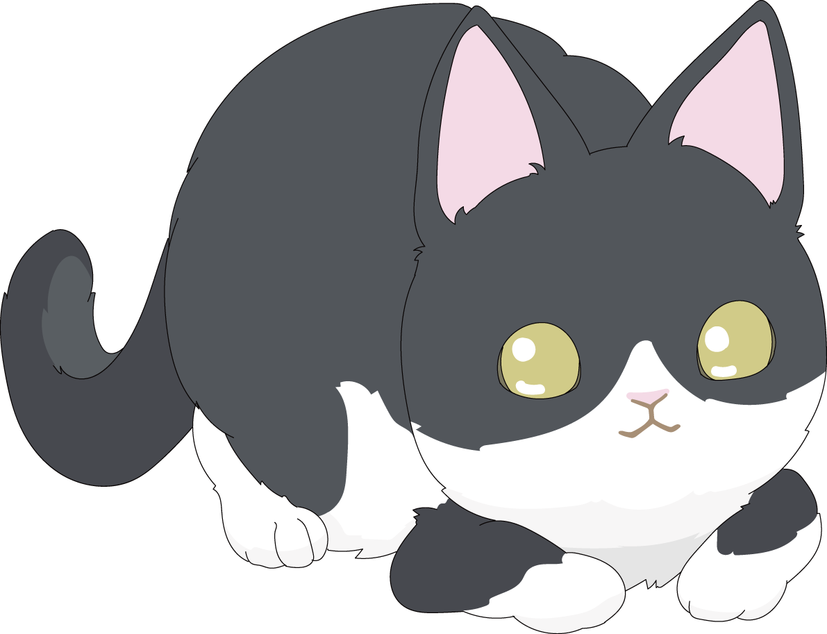 狙っている かわいい猫イラスト無料 フリー88743に写真・文字を入れる
