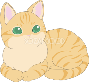 茶トラ かわいい猫イラスト無料 フリー88746