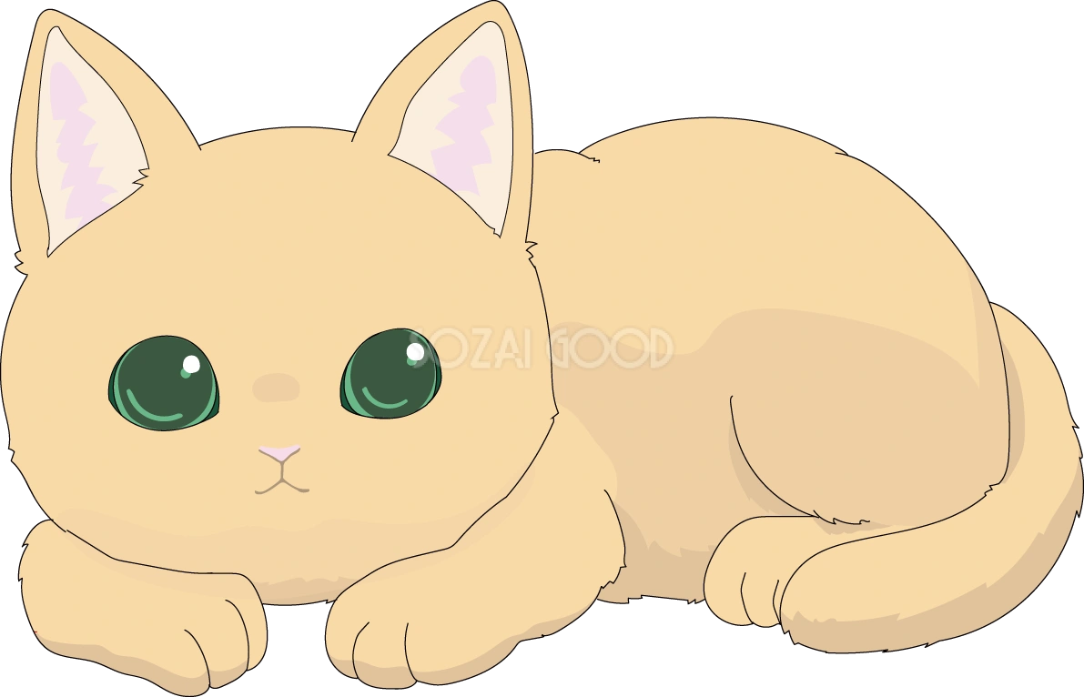 茶色 かわいい猫イラスト無料 フリー88747